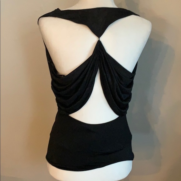 Arden B open back Black Top - Picture 4 of 6